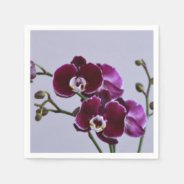 Lila Orchid Paper Napkin Serviette
