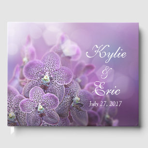 Lila Orchid Personalisiert Wedding Gästebuch