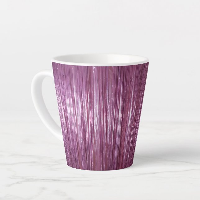 Lila orchid rosa Tinsel Streifen Milchtasse (Linke Ecke)