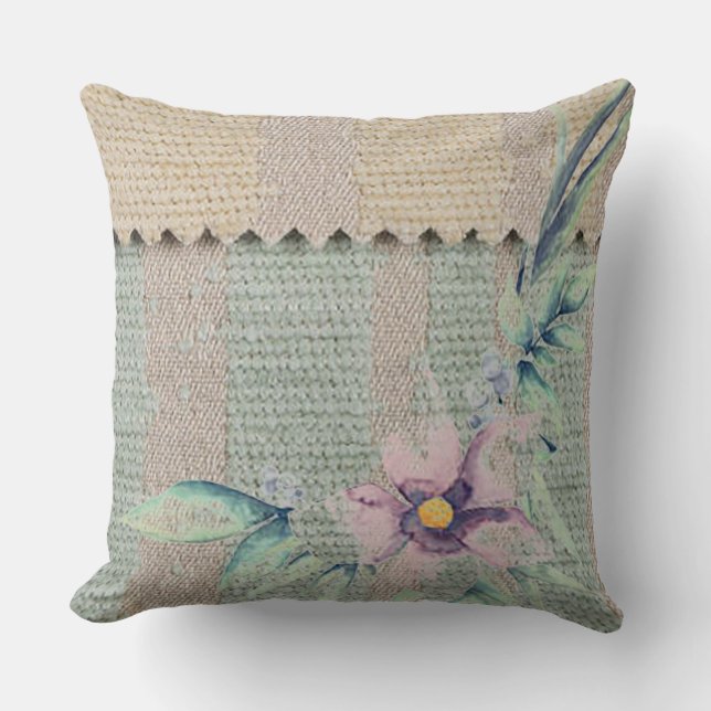 Lila Orchid-Strip-Kissen Kissen (Vorderseite)
