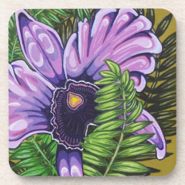 Lila Orchid-Untersetzer-Set von 6 Untersetzer