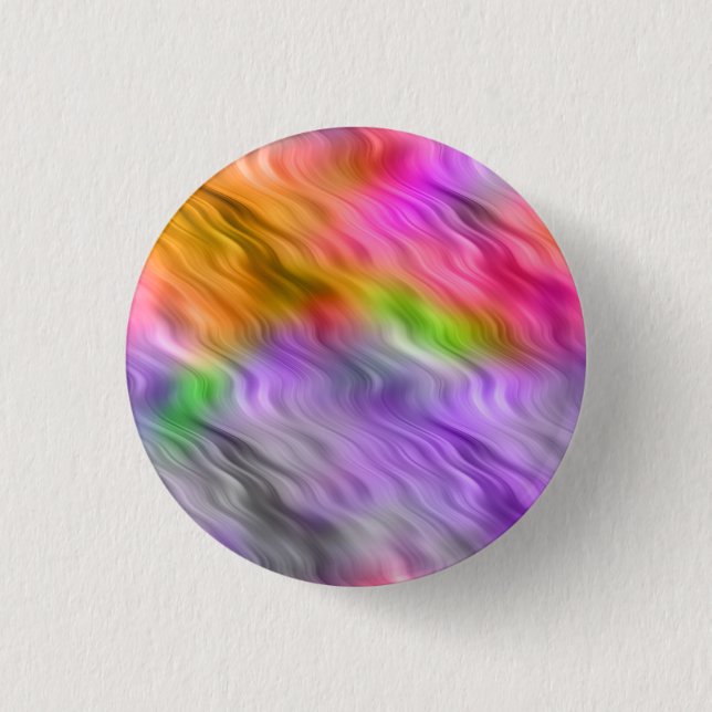 Lila Orchid Wavy Textur Button (Vorderseite)