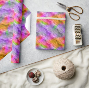 Lila Orchid Wavy Textur Geschenkpapier