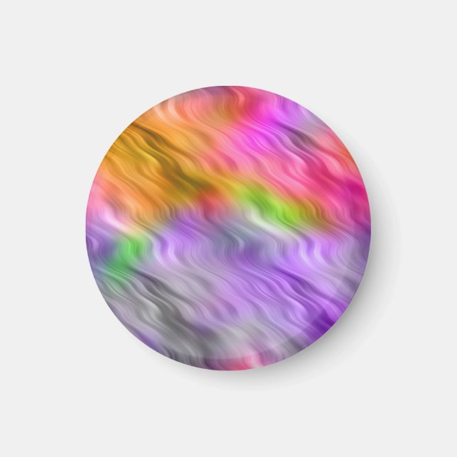Lila Orchid Wavy Textur Magnet (Vorne)