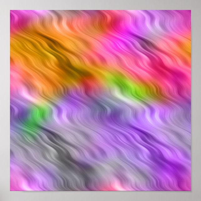 Lila Orchid Wavy Textur Poster (Vorne)