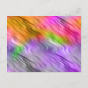 Lila Orchid Wavy Textur Postkarte