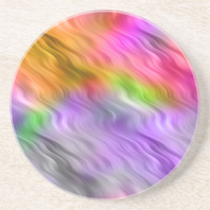 Lila Orchid Wavy Textur Untersetzer