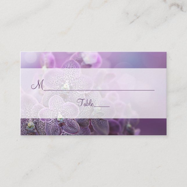 Lila Orchid Wedding Besondere Anlass Platzkarte (Vorderseite)