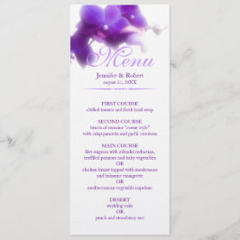Lila Orchid Wedding Menu Menükarte