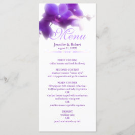 Lila Orchid Wedding Menu Menükarte