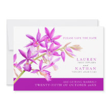 Lila Orchidee Blume Aquarell Foto Hochzeit