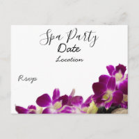 Lila Orchidee mit schwarzem Wellness-Center Party