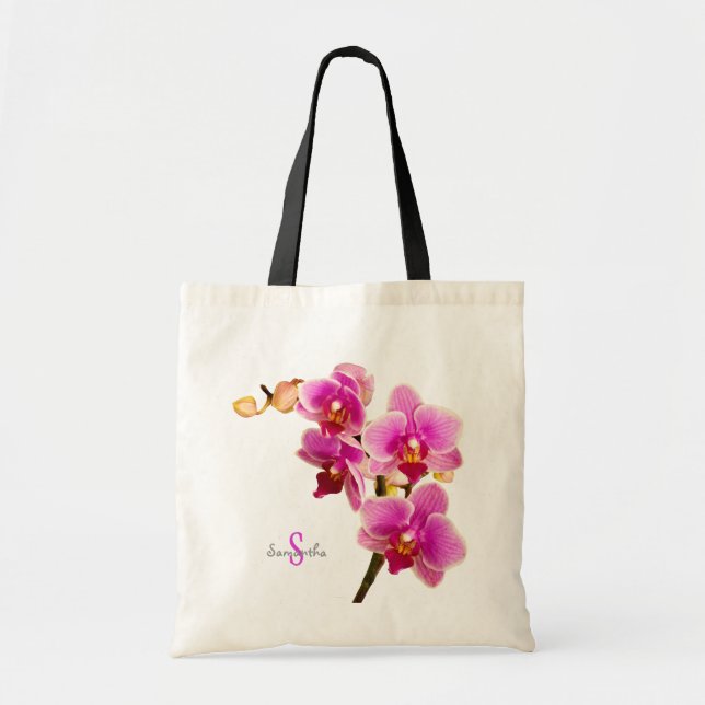 Lila Orchidee Tragetasche (Vorne)