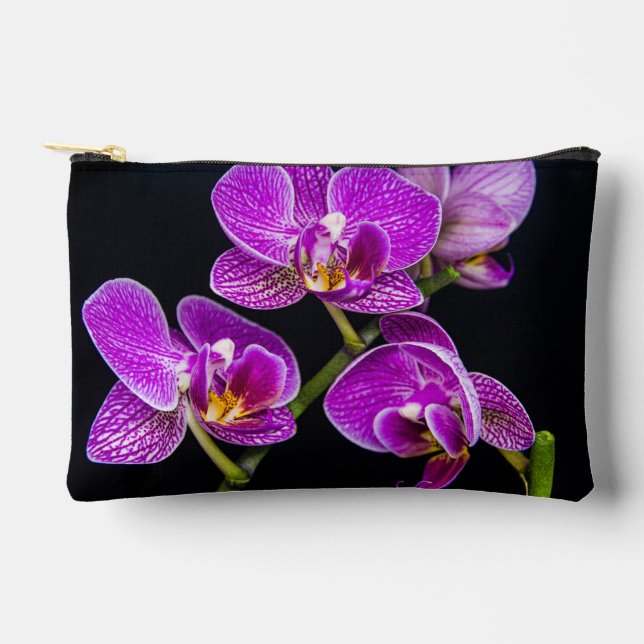 Lila Orchidee Zubehörtasche (Vorderseite)