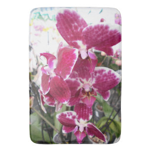 Lila Orchideen Badematte