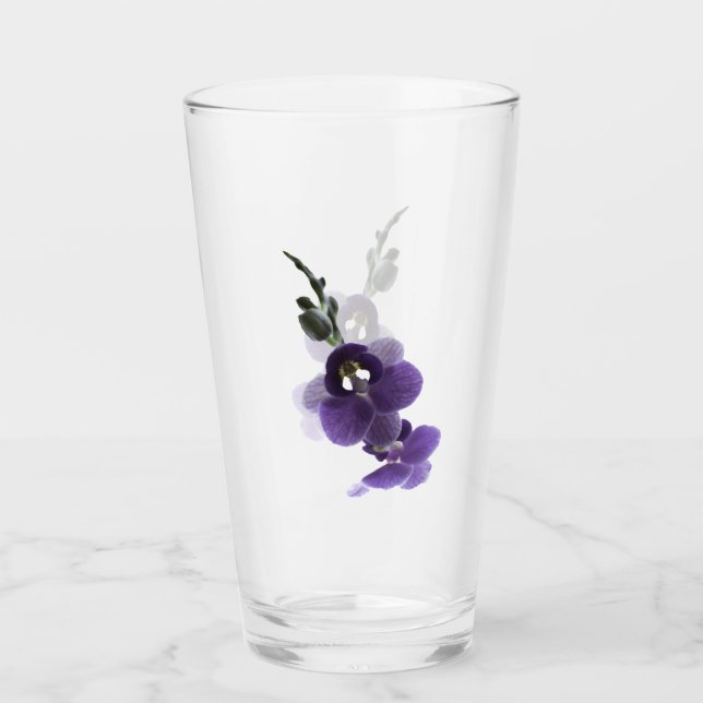 Lila Orchideen-Blume, Glascup Glas (Vorderseite)