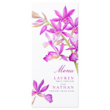 Lila Orchideen-Blume Hochzeit in Aquarellen