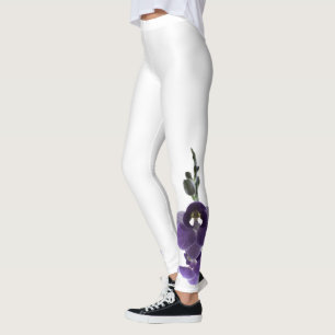 Lila Orchideen-Blume. Leggings