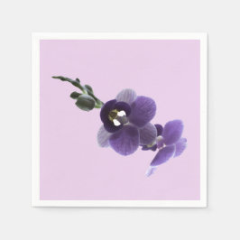 Lila Orchideen-Blume, Serviette