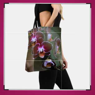 Lila Orchideen Botanische Blume Tasche