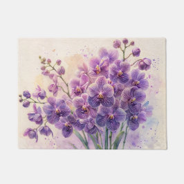 Lila Orchideen Fußmatte