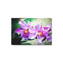 Lila Orchideen gezackte Leinwand