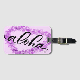 Lila Orchideen-Leu-Herz-Aloha Hawaii-Taschen-Umbau Gepäckanhänger