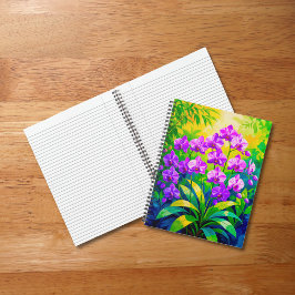 Lila Orchideen Notizbuch