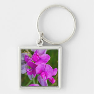 Lila Orchideen Schlüsselanhänger