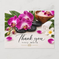 Lila Orchideen-Spa Dankeschön Elegantes Wohlbefind