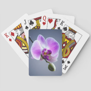 Lila Orchideen-Spielkarten - schönes Blumen Spielkarten