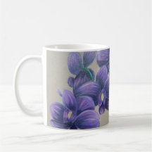 Lila Orchideen-Tasse