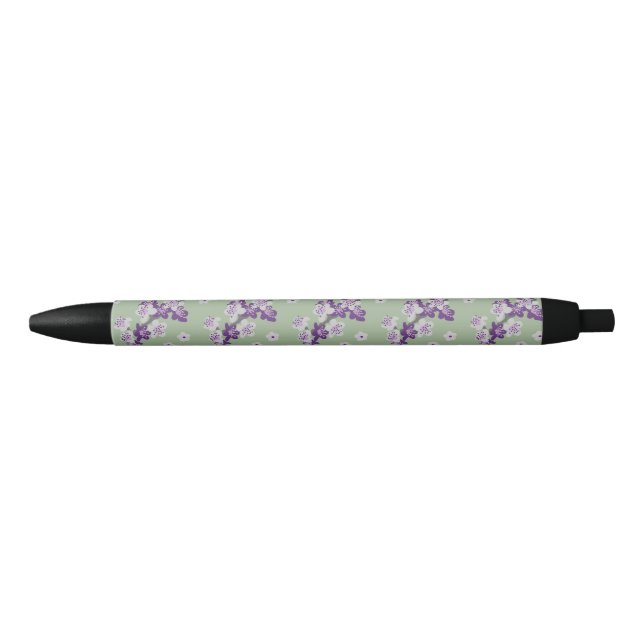 Lila Orchideen Tinte Pen Kugelschreiber (Vorderseite)
