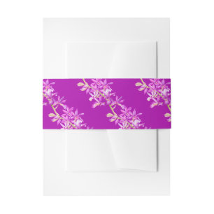 Lila Orchideenhochzeit Einladungsbanderole