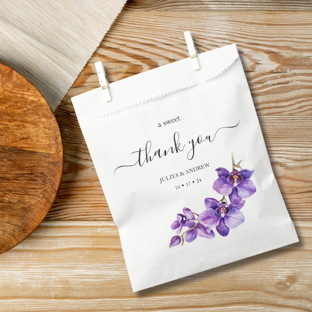 Lila Orchideenhochzeit Geschenktütchen (Von Creator hochgeladen)