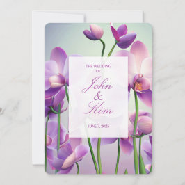 Lila Orchids Hochzeitseinladungen Einladung