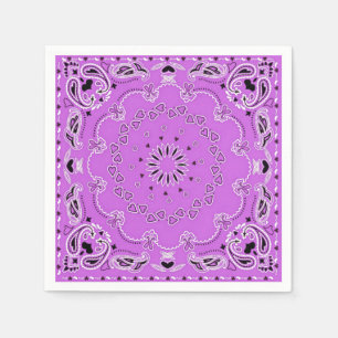 Lila orientalisches Design Serviette