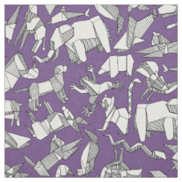 lila Origami-Tier Stoff