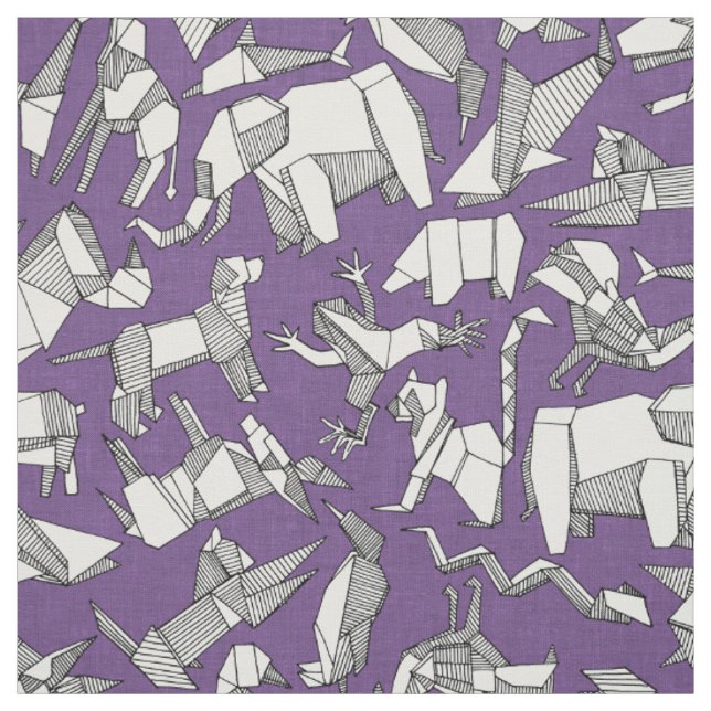 lila Origami-Tier Stoff (Muster)