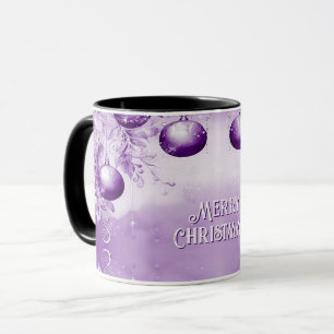 Lila Ornamente Weihnachtsfeiertage Tasse