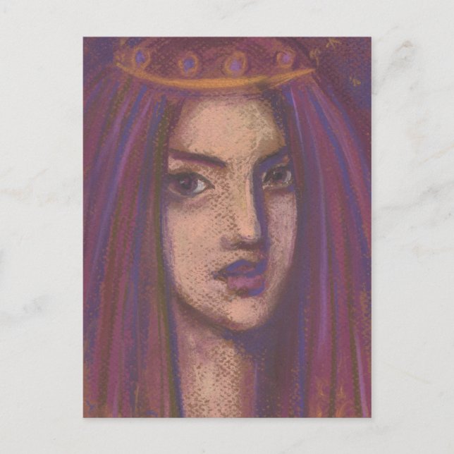 Lila Ost-Orient-Girl Postkarte (Vorderseite)