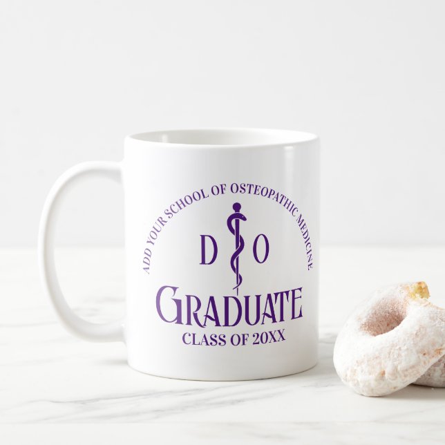 Lila Osteopathisches Studium Kaffeetasse (Mit Donut)