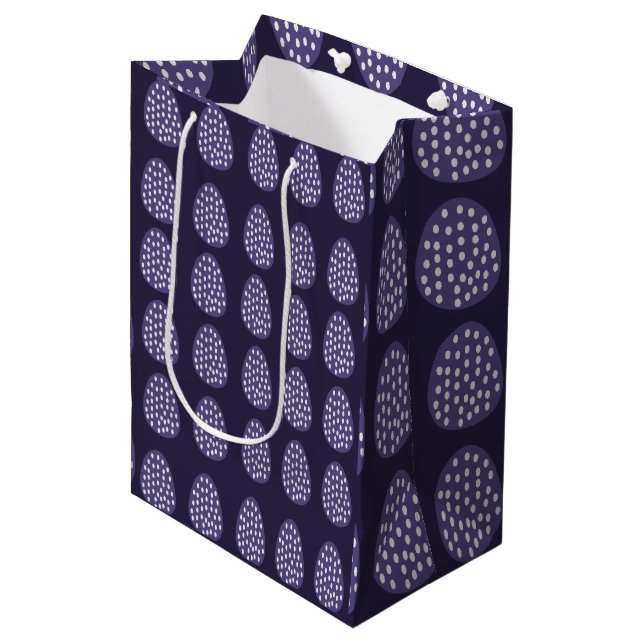 Lila Ostereier Mittlere Geschenktüte (Vorderseite Schrägansicht)