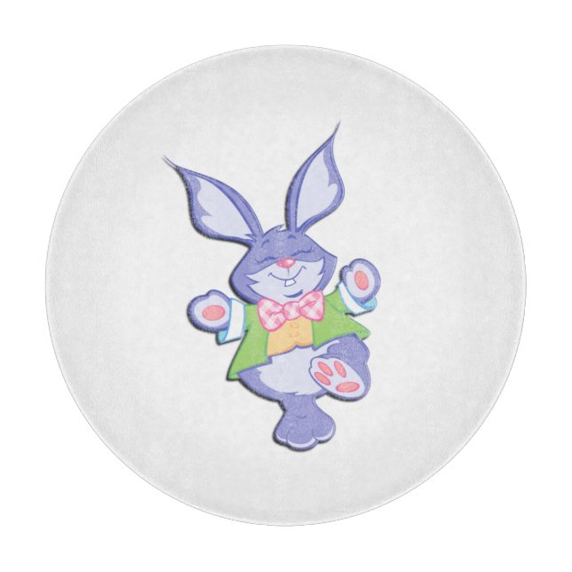 Lila Osterhase Schneidebrett (Vorderseite)
