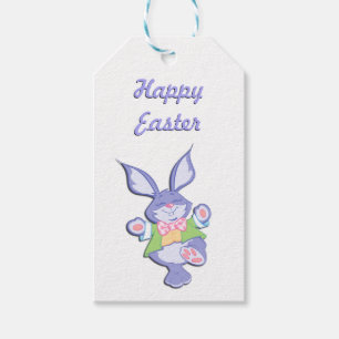 Lila Osterhase von und nach Geschenkanhänger