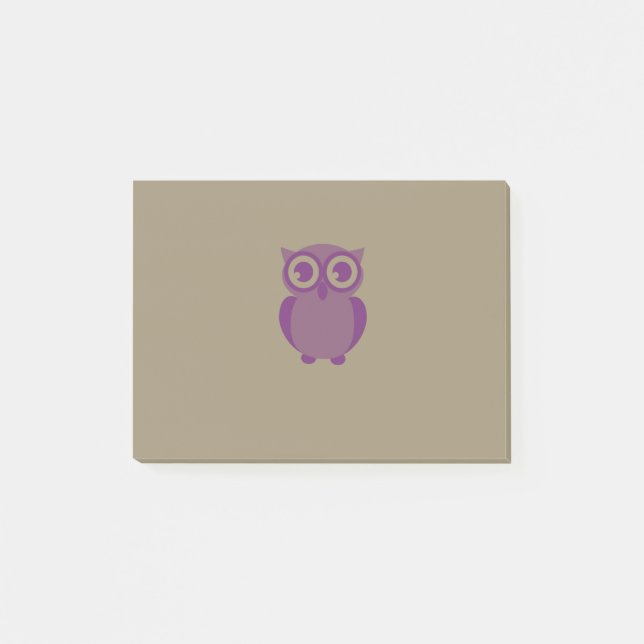 Lila Owl Post-it®-Notizen Post-it Klebezettel (Vorderseite)