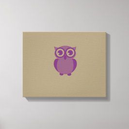 Lila Owl Wrapped Canvas Leinwanddruck