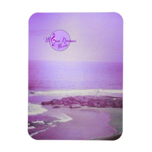 Lila Ozean und Sky 3X4 Inch Foto Magnet