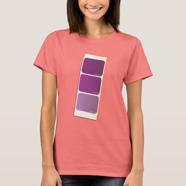 Lila Paint-Beispielkarte T-Shirt (Vorderseite)
