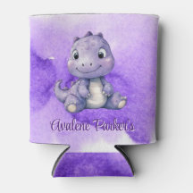 Lila Paint Niedlich Dinosaur Girl Babydusche